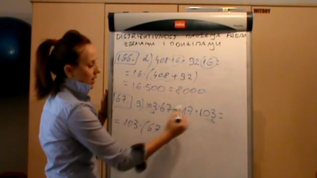 Distributivnost množenja prema zbrajanju i oduzimanju 04 (5O1P) - Toni ...